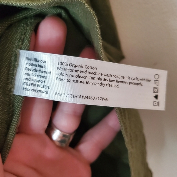 Eileen Fisher Organic Cotton Sheath Dress Size Petite Small - Picture 6 of 9